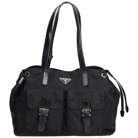 prada black mountain backpack|Prada nylon tote bag black.